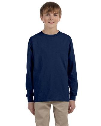 JERZEES Dri-Power® Youth Long Sleeve 50/50 T-Shirt 29BLR