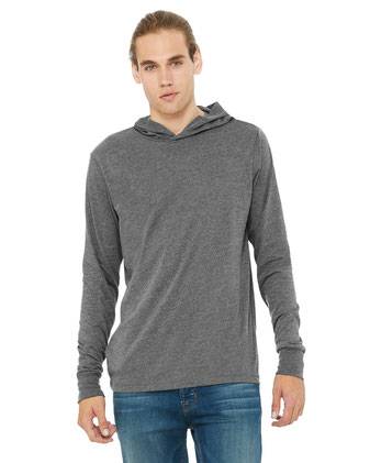BELLA + CANVAS Jersey Hooded Long Sleeve Tee 3512