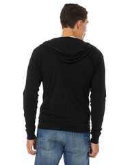 Triblend Lightweight Full-Zip Hooded Long Sleeve Tee