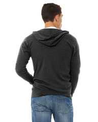 Triblend Lightweight Full-Zip Hooded Long Sleeve Tee