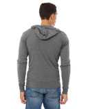 Triblend Lightweight Full-Zip Hooded Long Sleeve Tee