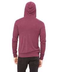 Triblend Lightweight Full-Zip Hooded Long Sleeve Tee
