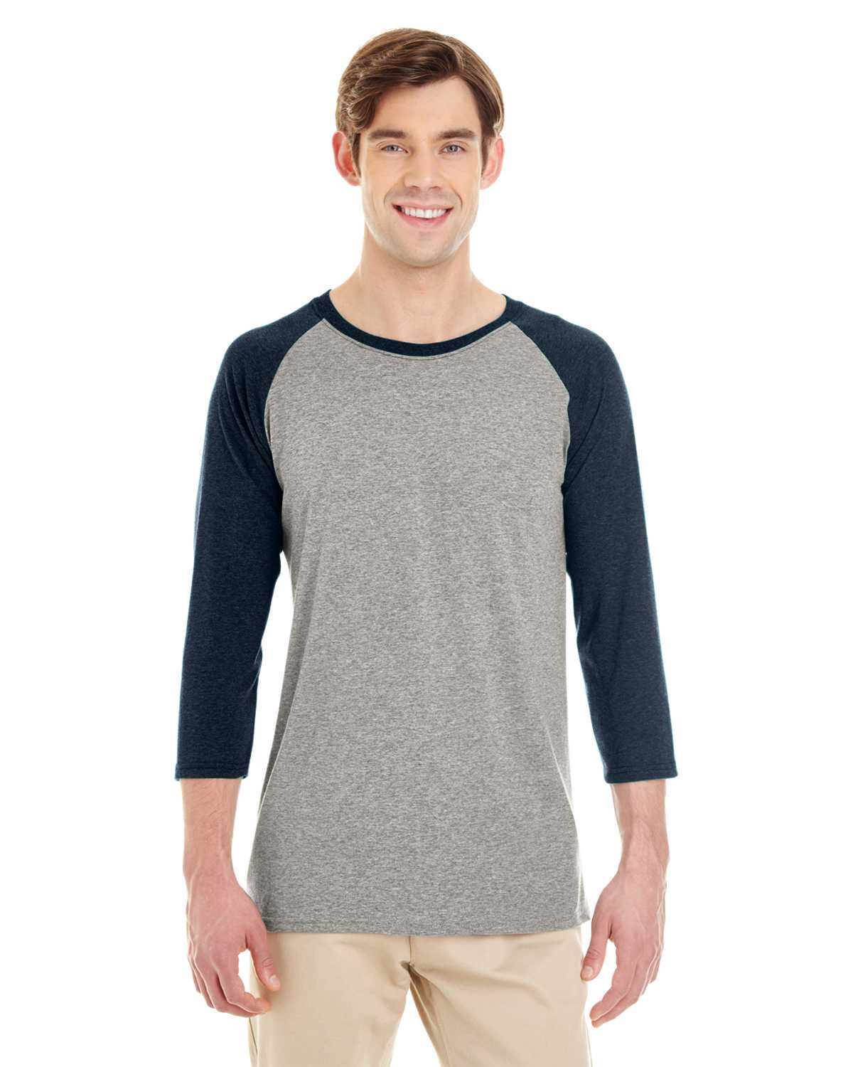 JERZEES Triblend Three-Quarter Raglan Baseball T-Shirt 601RR
