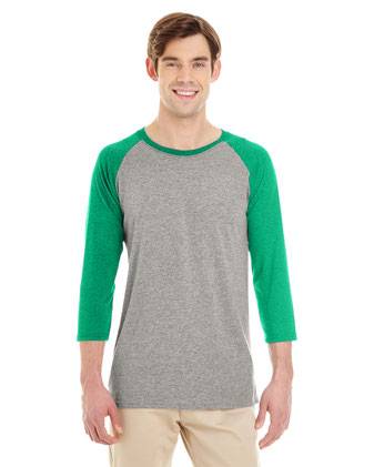 JERZEES Triblend Three-Quarter Raglan Baseball T-Shirt 601RR