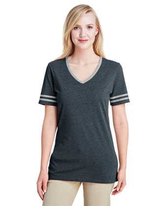 JERZEES Women's Varsity Triblend V-Neck T-Shirt 602WVR