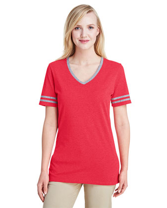 JERZEES Women's Varsity Triblend V-Neck T-Shirt 602WVR