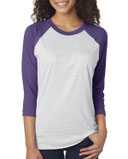 Purple Rush Sleeves/ Heather White Body