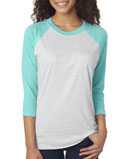 Tahiti Blue Sleeves/ Heather White Body