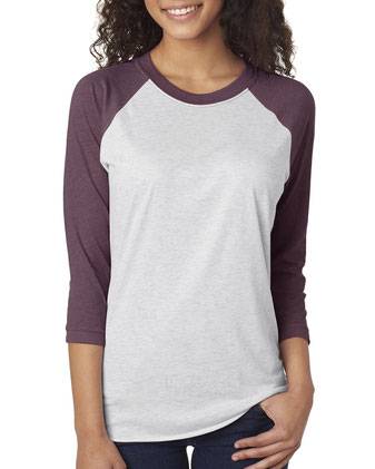 Next Level Triblend Three-Quarter Raglan T-Shirt 6051