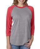 Vintage Red Sleeves/ Premium Heather Body