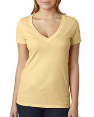 Women’s CVC Deep V-Neck T-Shirt