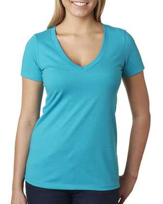 Next Level Women’s CVC Deep V-Neck T-Shirt 6640