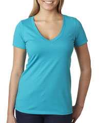 Women’s CVC Deep V-Neck T-Shirt