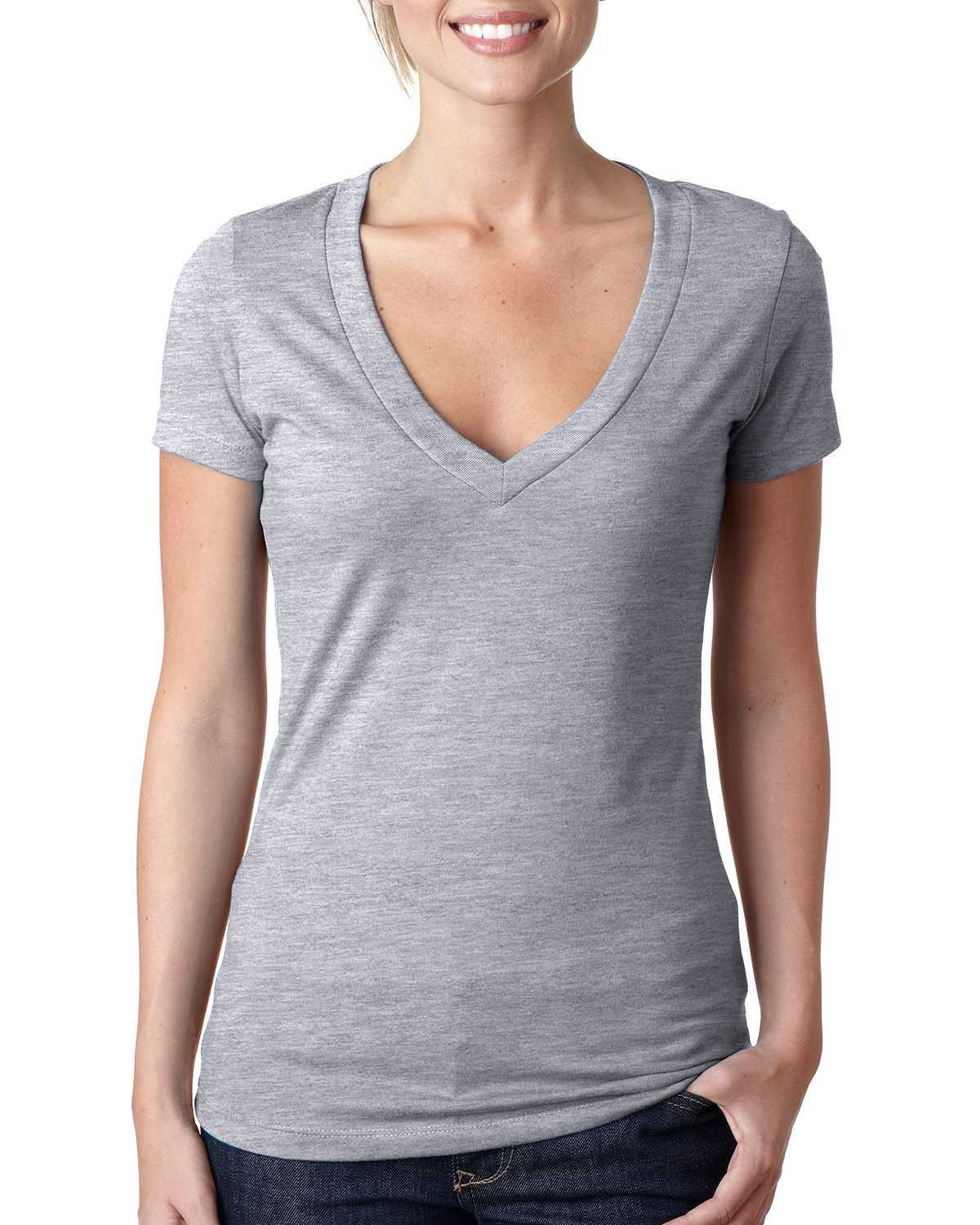 Next Level Women’s CVC Deep V-Neck T-Shirt 6640