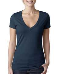 Women’s CVC Deep V-Neck T-Shirt
