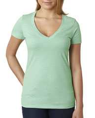 Women’s CVC Deep V-Neck T-Shirt