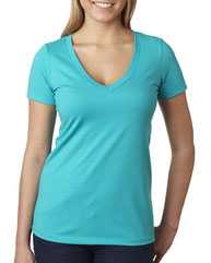 Women’s CVC Deep V-Neck T-Shirt