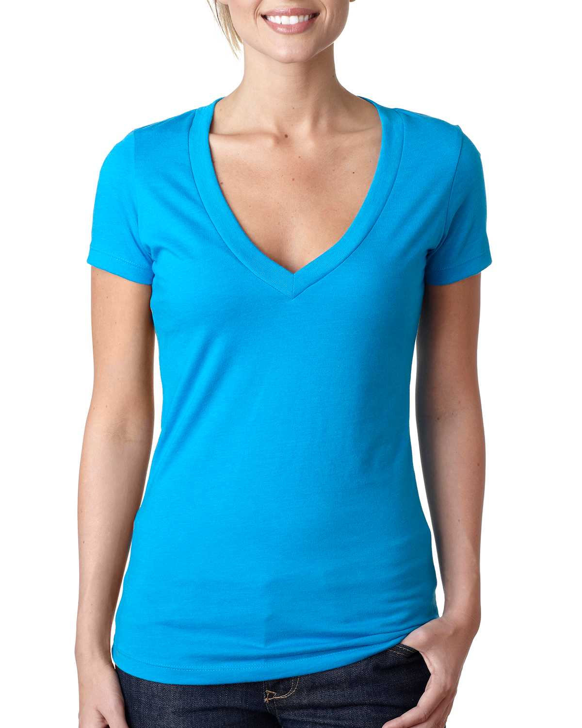 Next Level Women’s CVC Deep V-Neck T-Shirt 6640