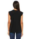 BELLA + CANVAS Women’s Flowy Rolled Cuffs Muscle Tee 8804