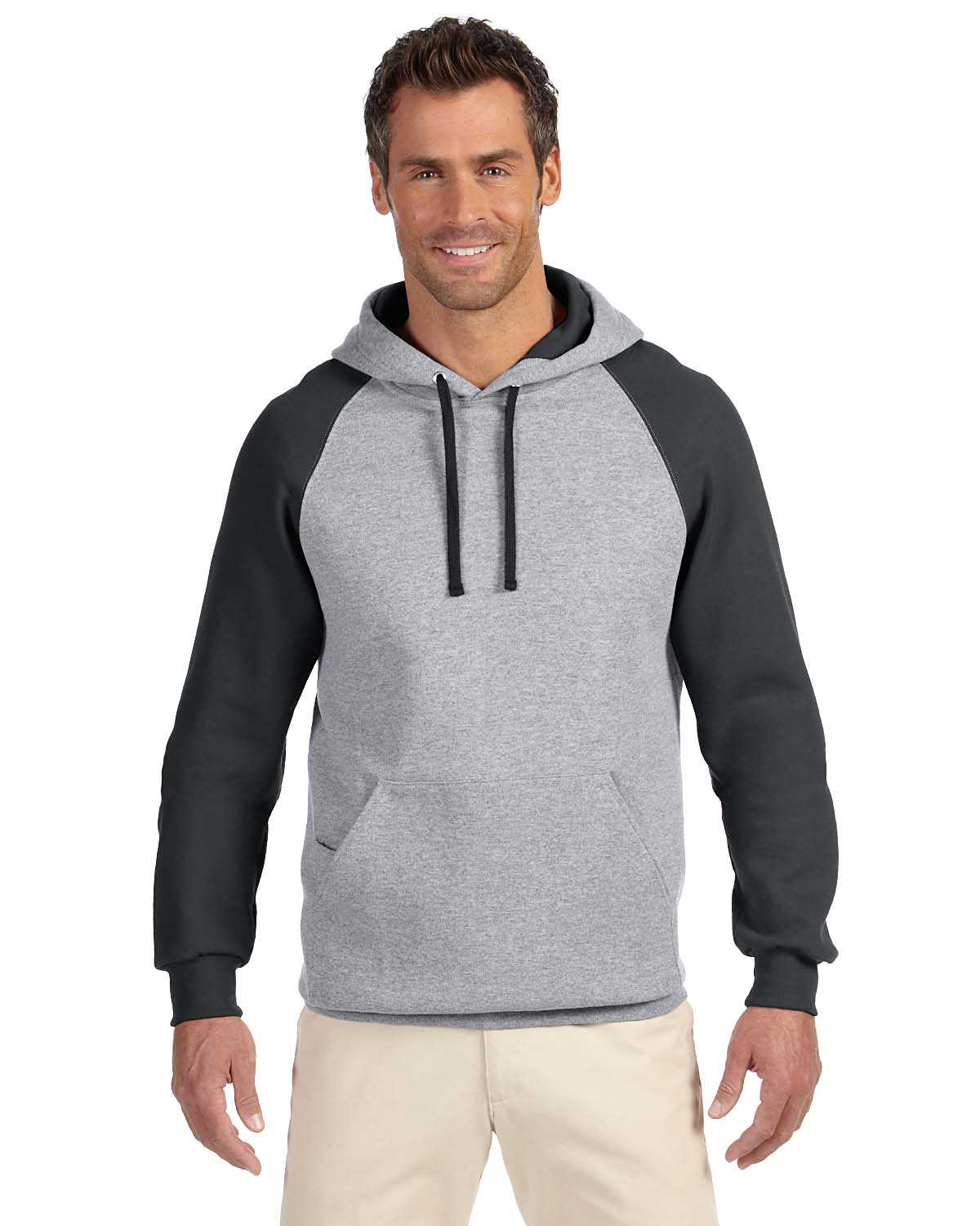 Nublend® Colorblocked Raglan Hooded Sweatshirt