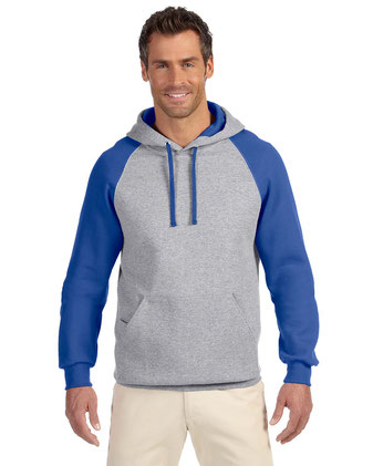 Nublend® Colorblocked Raglan Hooded Sweatshirt