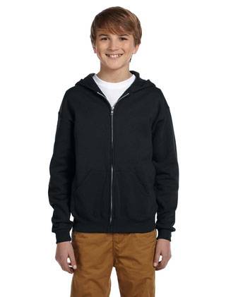 JERZEES NuBlend® Youth Full-Zip Hooded Sweatshirt 993BR