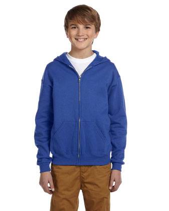JERZEES NuBlend® Youth Full-Zip Hooded Sweatshirt 993BR