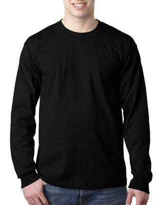 Bayside USA-Made Long Sleeve Pocket T-Shirt 8100