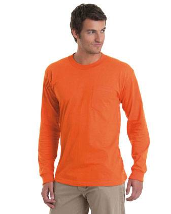 Bayside USA-Made Long Sleeve Pocket T-Shirt 8100