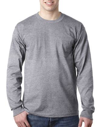 Bayside USA-Made Long Sleeve Pocket T-Shirt 8100