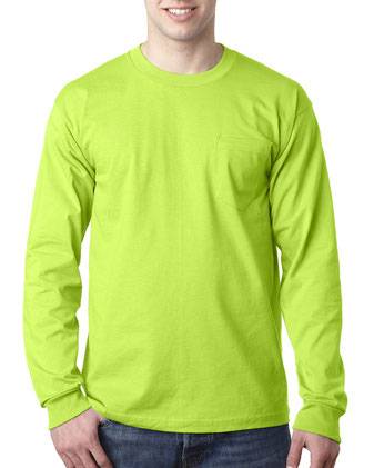 Bayside USA-Made Long Sleeve Pocket T-Shirt 8100