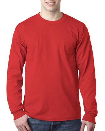 Bayside USA-Made Long Sleeve Pocket T-Shirt 8100