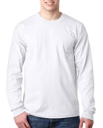 Bayside USA-Made Long Sleeve Pocket T-Shirt 8100