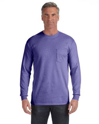 Comfort Colors Garment-Dyed Heavyweight Long Sleeve Pocket T-Shirt 4410