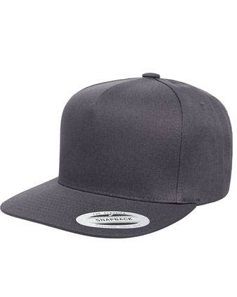 YP Classics Yupoong 6007 Five-Panel Flat-Bill Snapback Hat 6007