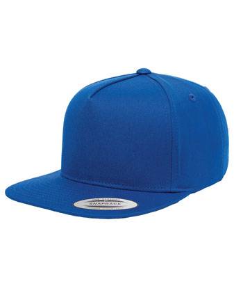 YP Classics Yupoong 6007 Five-Panel Flat-Bill Snapback Hat 6007