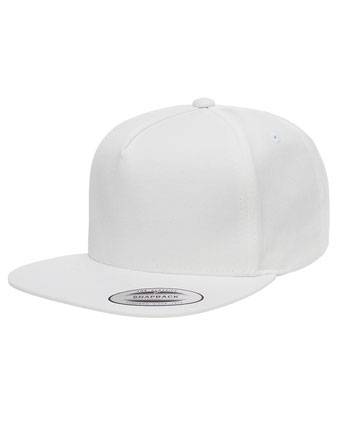YP Classics Yupoong 6007 Five-Panel Flat-Bill Snapback Hat 6007