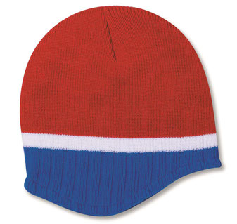 100-632 Acrylic Knit Beanie with Trim and Fleece Lining