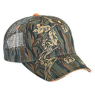 106-752 Camouflage Cotton Twill Sandwich Visor Low Profile Pro Style Mesh Back Caps