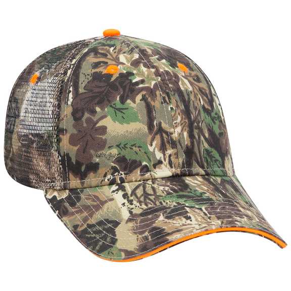 106-752 Camouflage Cotton Twill Sandwich Visor Low Profile Pro Style Mesh Back Caps 106-752 Camouflage Cotton Twill Sandwich Visor Low Profile Pro Style Mesh Back Caps