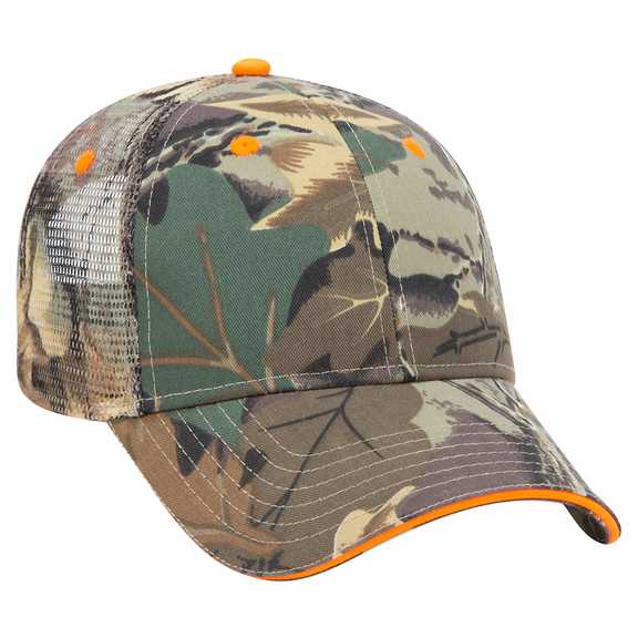 106-752 Camouflage Cotton Twill Sandwich Visor Low Profile Pro Style Mesh Back Caps 106-752 Camouflage Cotton Twill Sandwich Visor Low Profile Pro Style Mesh Back Caps