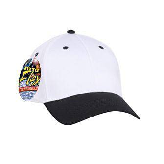 11-018 "Otto Flex" Stretchable Deluxe Brushed Cotton Twill Six Panel Low Profile Pro Style Caps (S/M) (L/XL