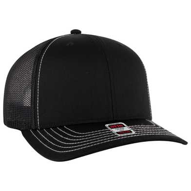 112-1 OTTO Cap 6 Panel Mid Profile Mesh Back Trucker Hat 112-1 OTTO Cap 6 Panel Mid Profile Mesh Back Trucker Hat