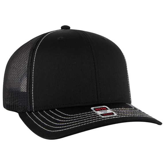 112-1 OTTO Cap 6 Panel Mid Profile Mesh Back Trucker Hat 112-1 OTTO Cap 6 Panel Mid Profile Mesh Back Trucker Hat
