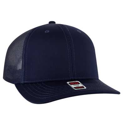 112-1 OTTO Cap 6 Panel Mid Profile Mesh Back Trucker Hat 112-1 OTTO Cap 6 Panel Mid Profile Mesh Back Trucker Hat
