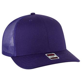 112-1 OTTO Cap 6 Panel Mid Profile Mesh Back Trucker Hat