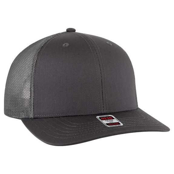 112-1 OTTO Cap 6 Panel Mid Profile Mesh Back Trucker Hat 112-1 OTTO Cap 6 Panel Mid Profile Mesh Back Trucker Hat