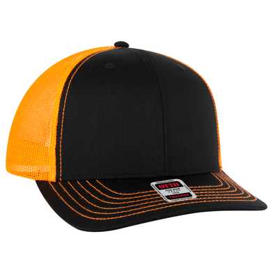 112-1 OTTO Cap 6 Panel Mid Profile Mesh Back Trucker Hat 112-1 OTTO Cap 6 Panel Mid Profile Mesh Back Trucker Hat