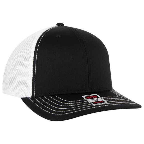 112-1 OTTO Cap 6 Panel Mid Profile Mesh Back Trucker Hat 112-1 OTTO Cap 6 Panel Mid Profile Mesh Back Trucker Hat