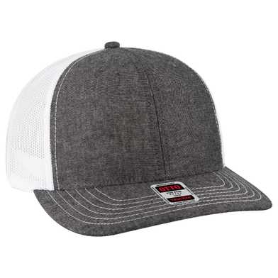 112-1 OTTO Cap 6 Panel Mid Profile Mesh Back Trucker Hat 112-1 OTTO Cap 6 Panel Mid Profile Mesh Back Trucker Hat